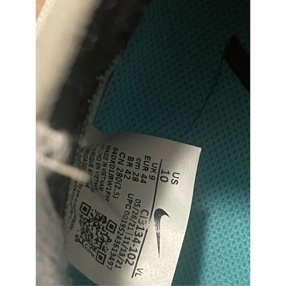 Nike Force Zoom Mike Trout 27 Baseball Cleats White Black C13134-102 Men Size 10 - Picture 9 of 9